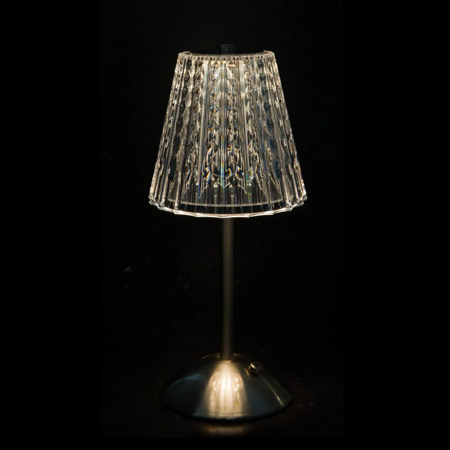 Lampada da tavolo LED touch cromata – 30 cm Diamond