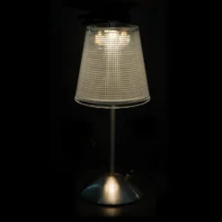 Lampada da tavolo LED touch cromata 30 cm Modern