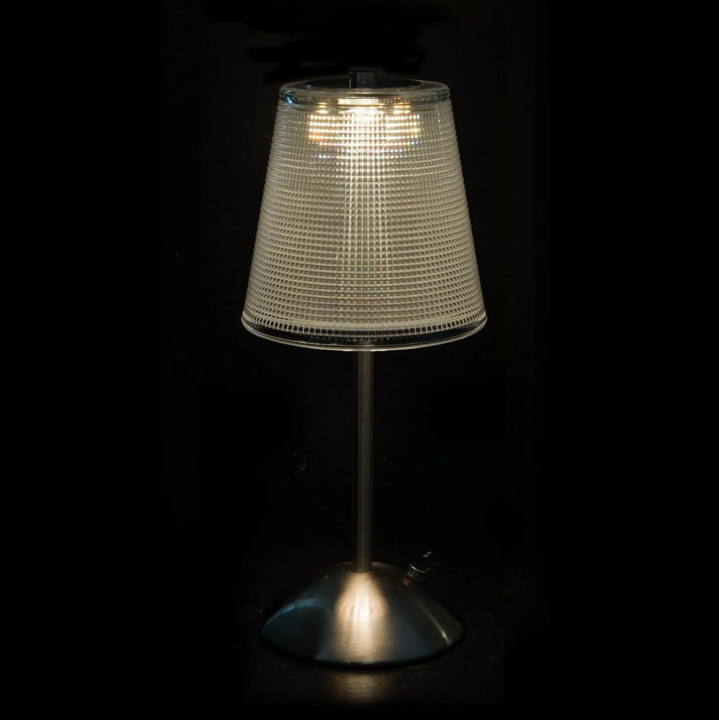 Lampada da tavolo LED touch cromata 30 cm Modern