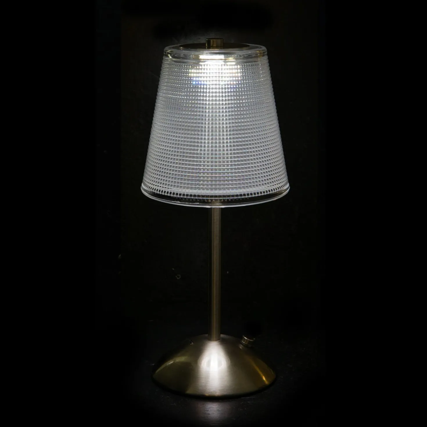 Lampada da tavolo LED touch cromata 30 cm Modern