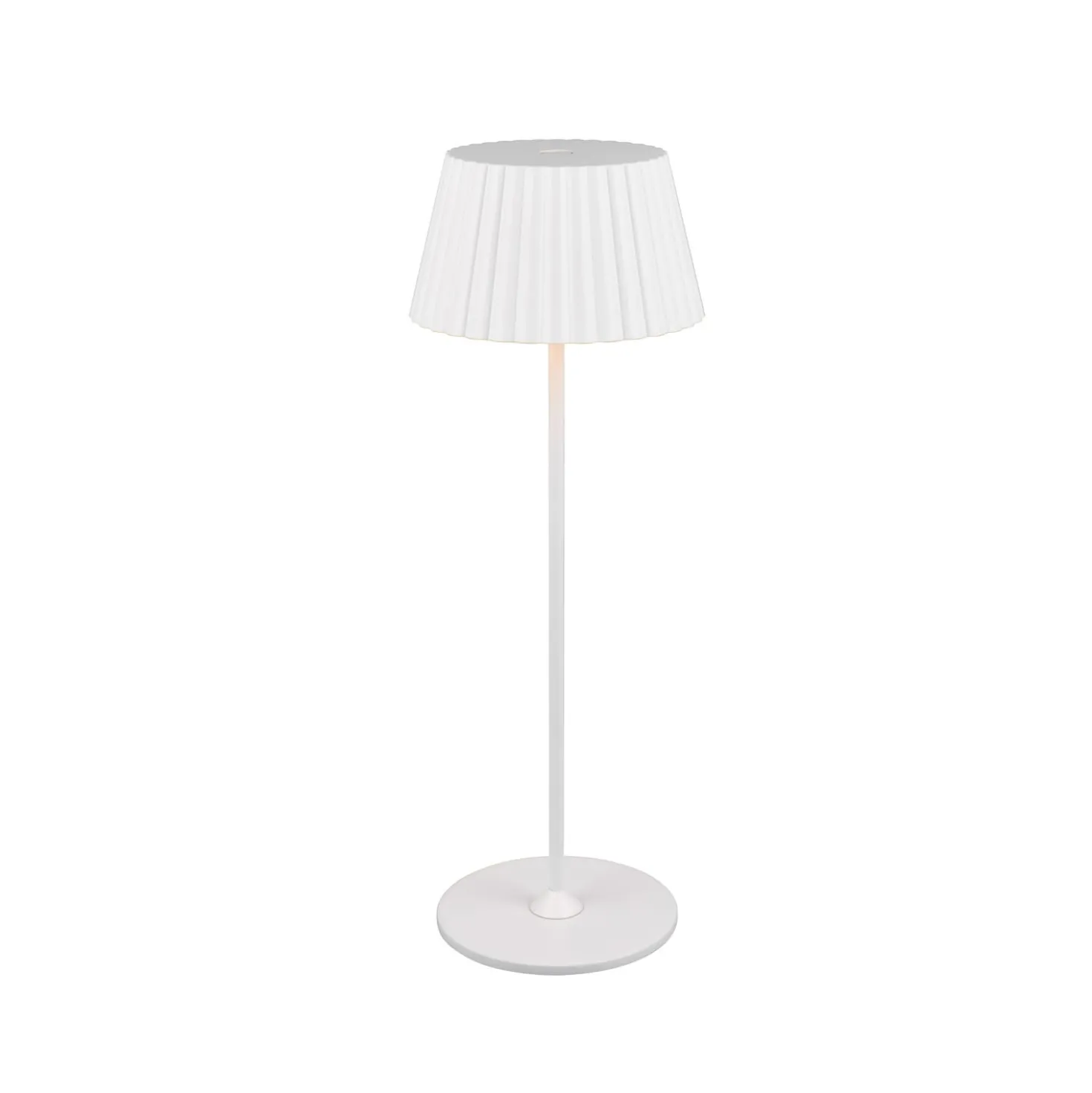 Lampada da tavolo ricaricabile Suarez bianca Trio