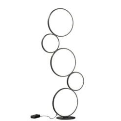 Lampada da terra 5 LED Rondo nero Trio