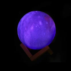 Lampada pianeta led 3D ricaricabile 15 cm