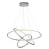 Lampadario LED 3 anelli in acciaio Aaron Trio