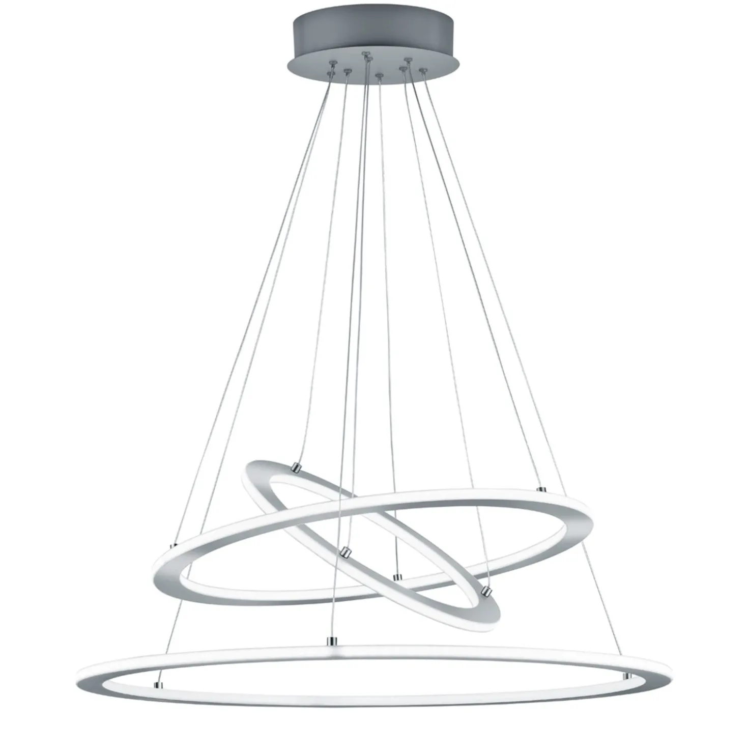 Lampadario LED metallo opaco Durban Trio