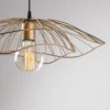 Lampadario oro metallo 50x14 cm nero