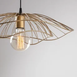 Lampadario oro metallo 50x14 cm nero