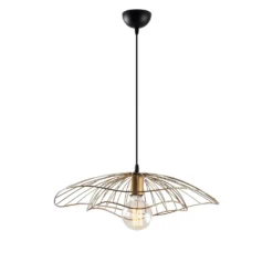 Lampadario oro metallo 50x14 cm nero