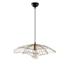 Lampadario oro metallo 50x14 cm nero