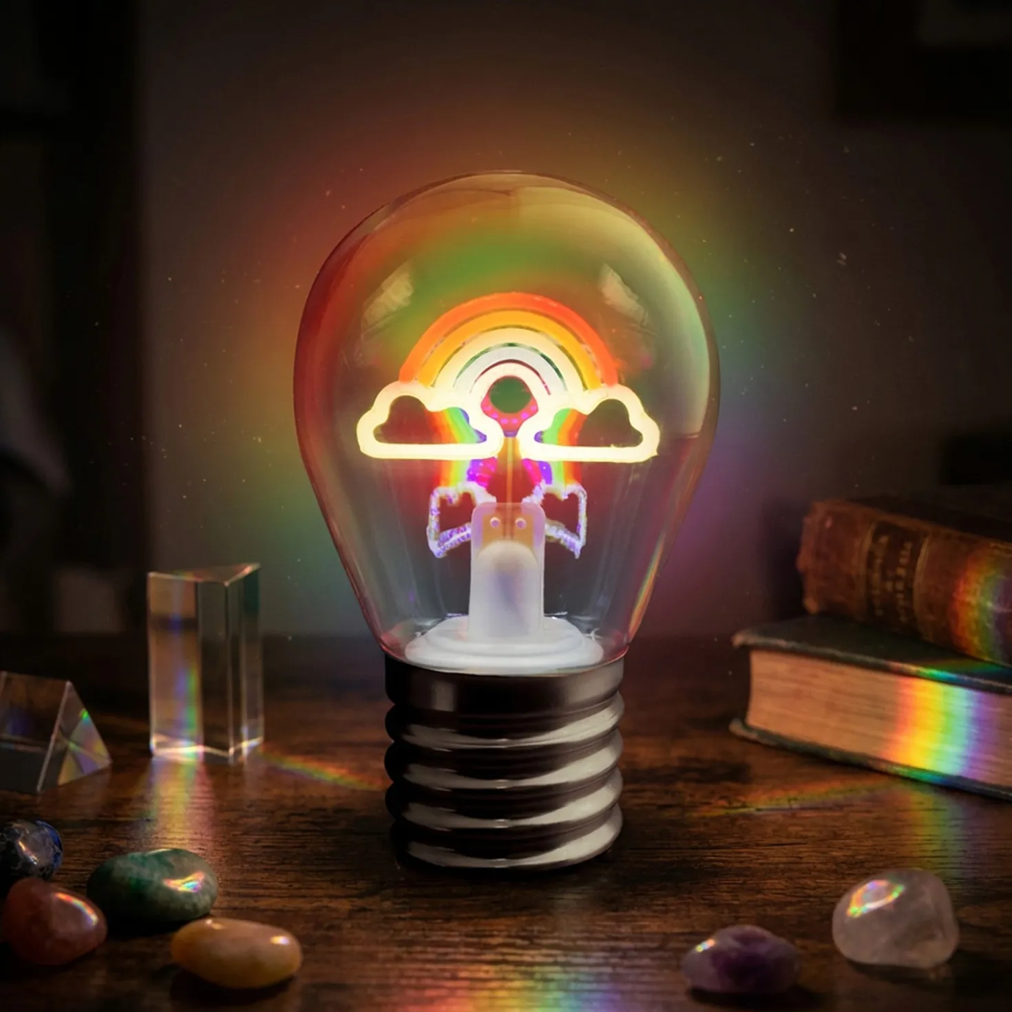 Lampadina decorativa Arcobaleno LED ricaricabile