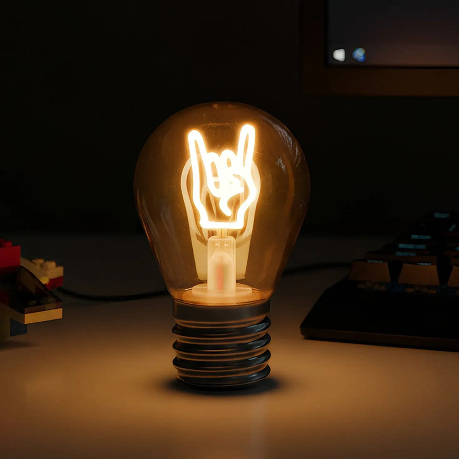 Lampadina decorativa Corna LED ricaricabile