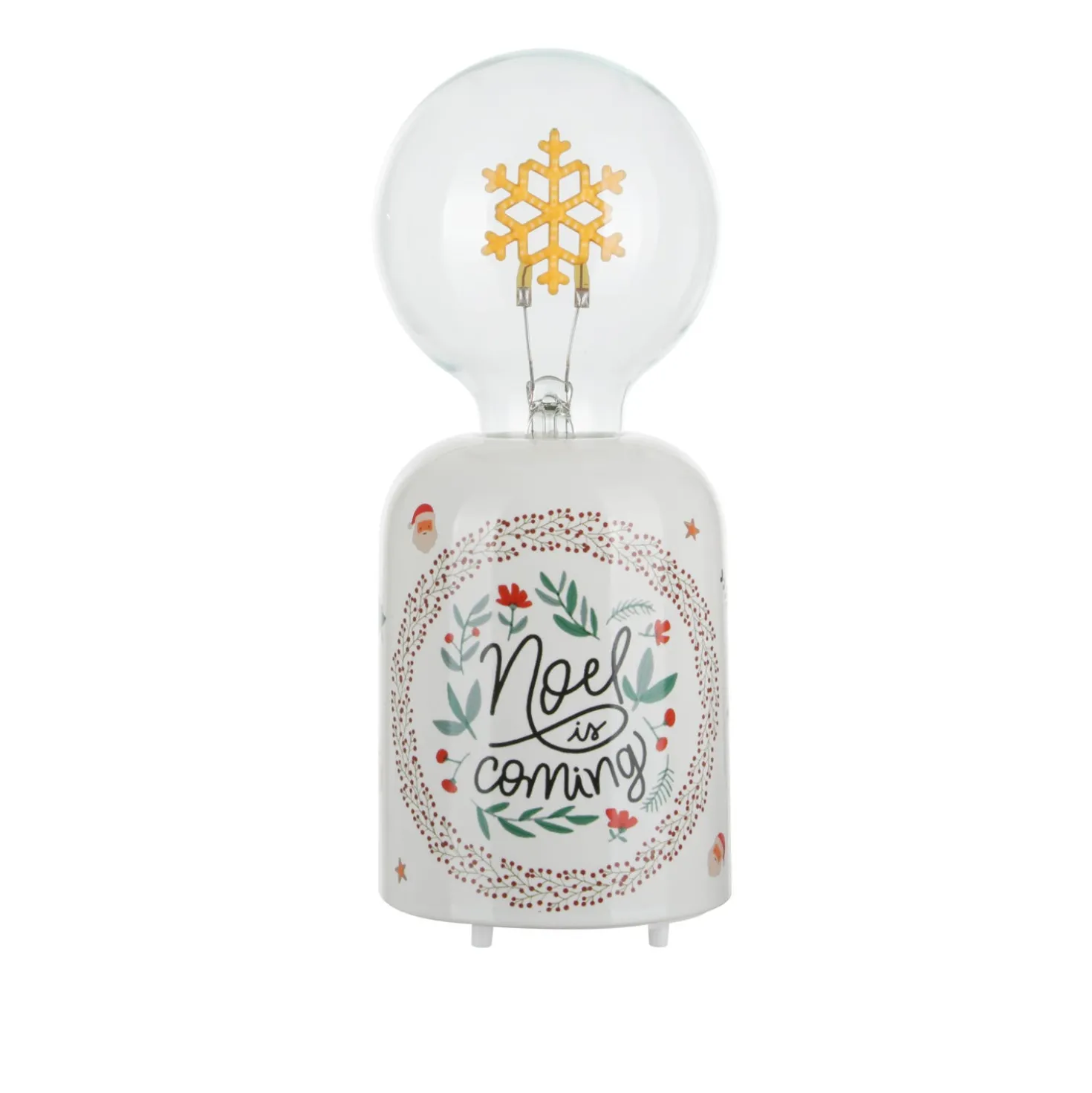 Lampadina decorativa natalizia Fiocco led ricaricabile