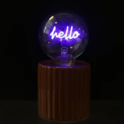 Lampadina decorativa natalizia Hello led ricaricabile
