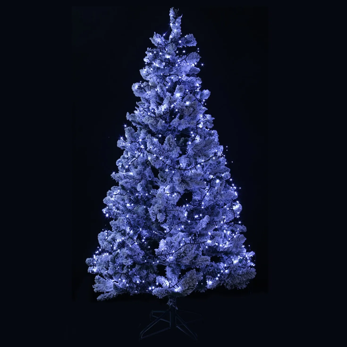 Luci albero di Natale 600 miniled estensibili bianco freddo