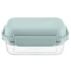 Lunch box per poke a scomparti azzurro