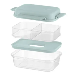 Lunch box per poke a scomparti azzurro