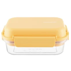 Lunch box per poke a scomparti giallo