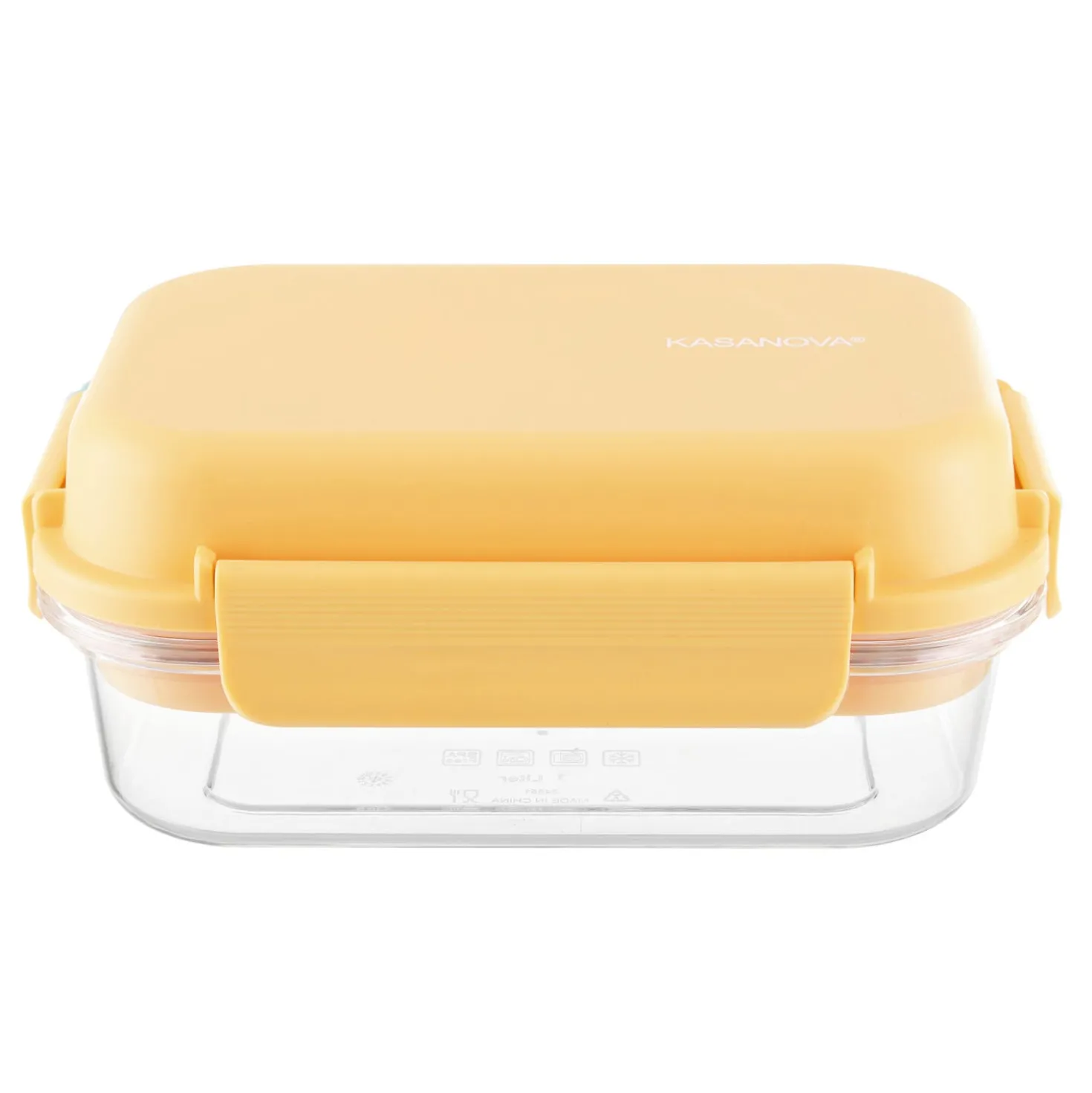 Lunch box per poke a scomparti giallo