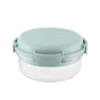 Lunch box per poke tonda a scomparti azzurro