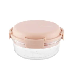 Lunch box per poke tonda a scomparti tortora