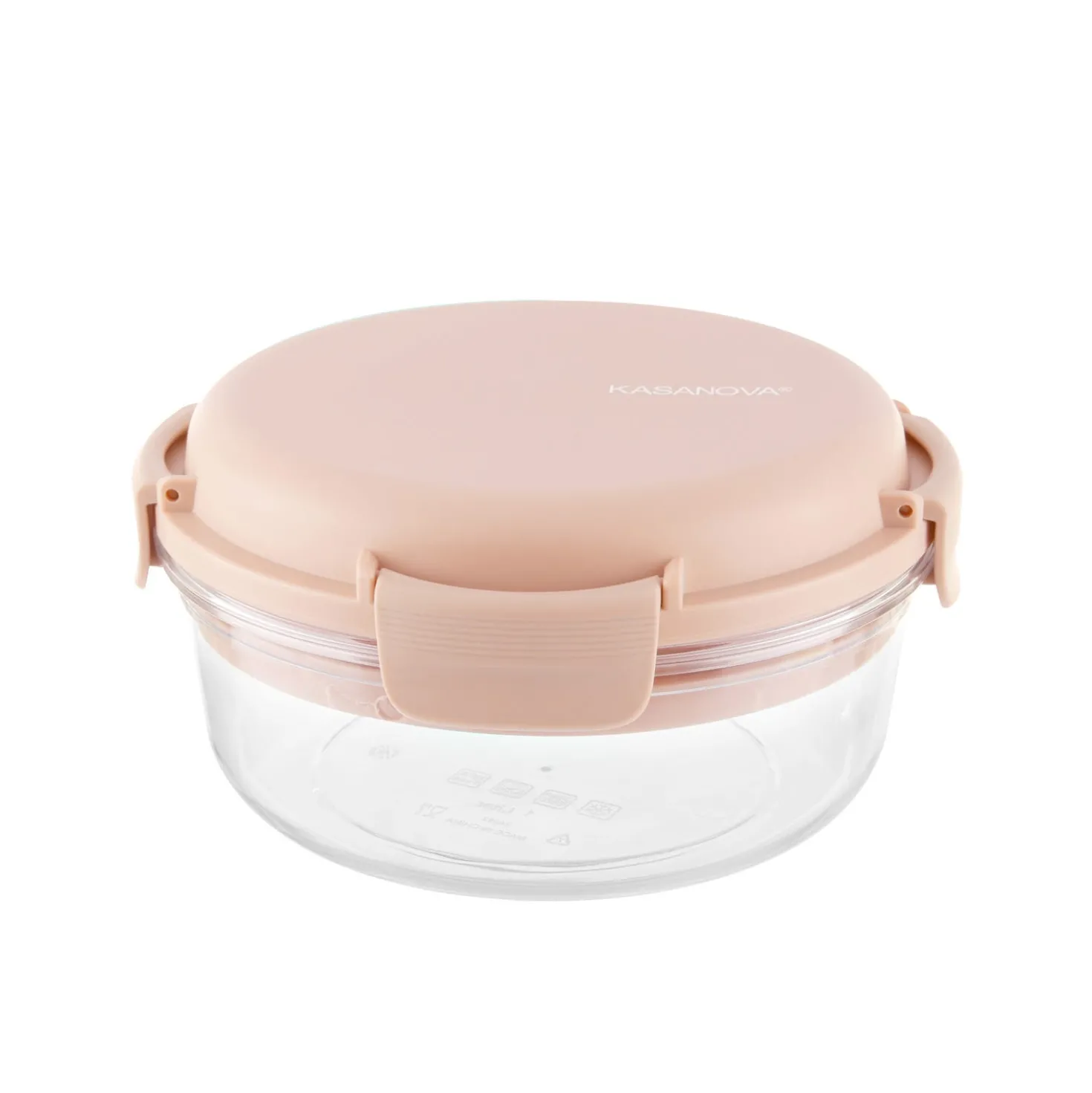 Lunch box per poke tonda a scomparti tortora