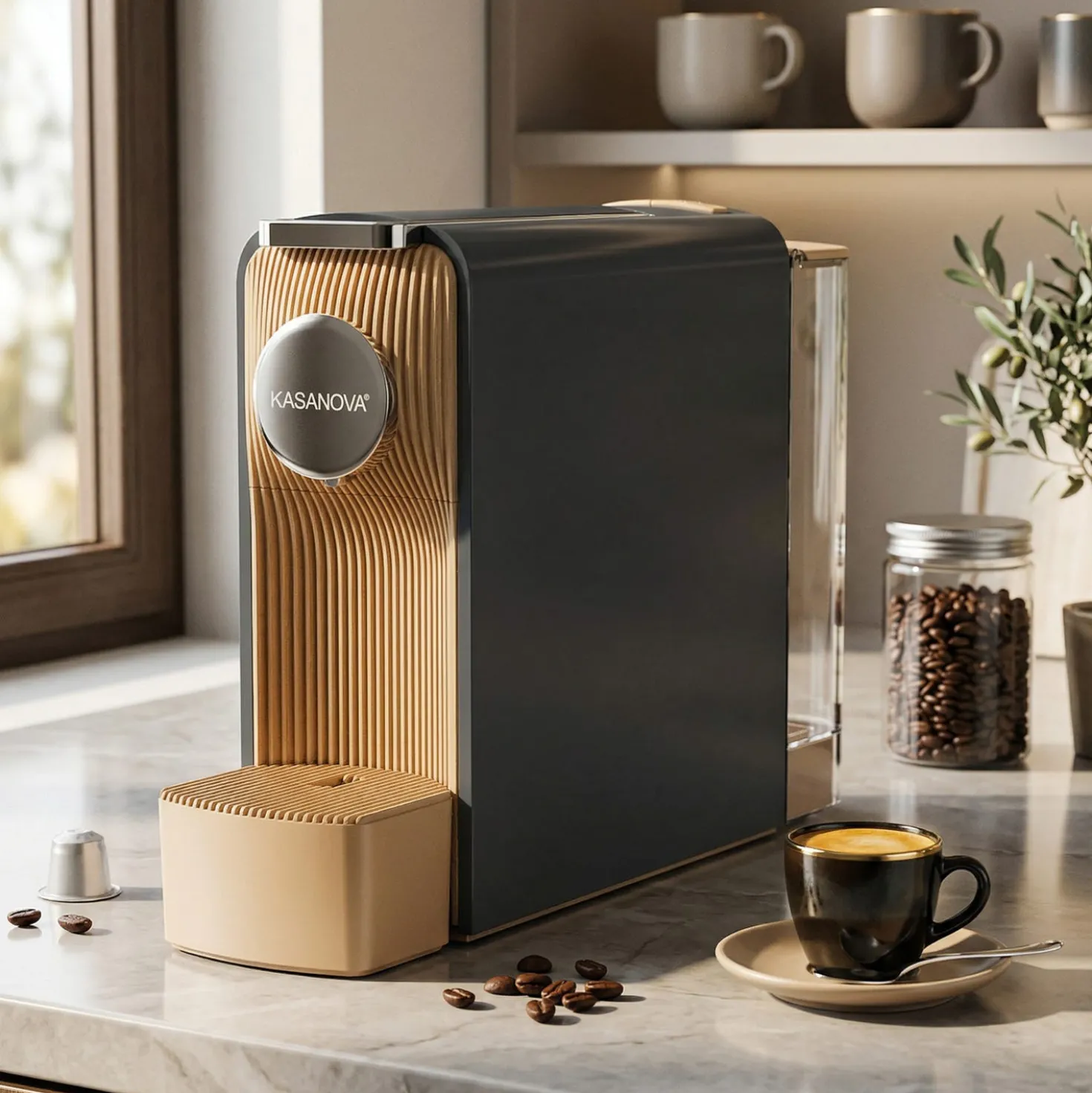 Macchina caffè antracite 1200 W compatibile Nespresso