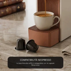 Macchina caffè grigia 1200 W compatibile Nespresso