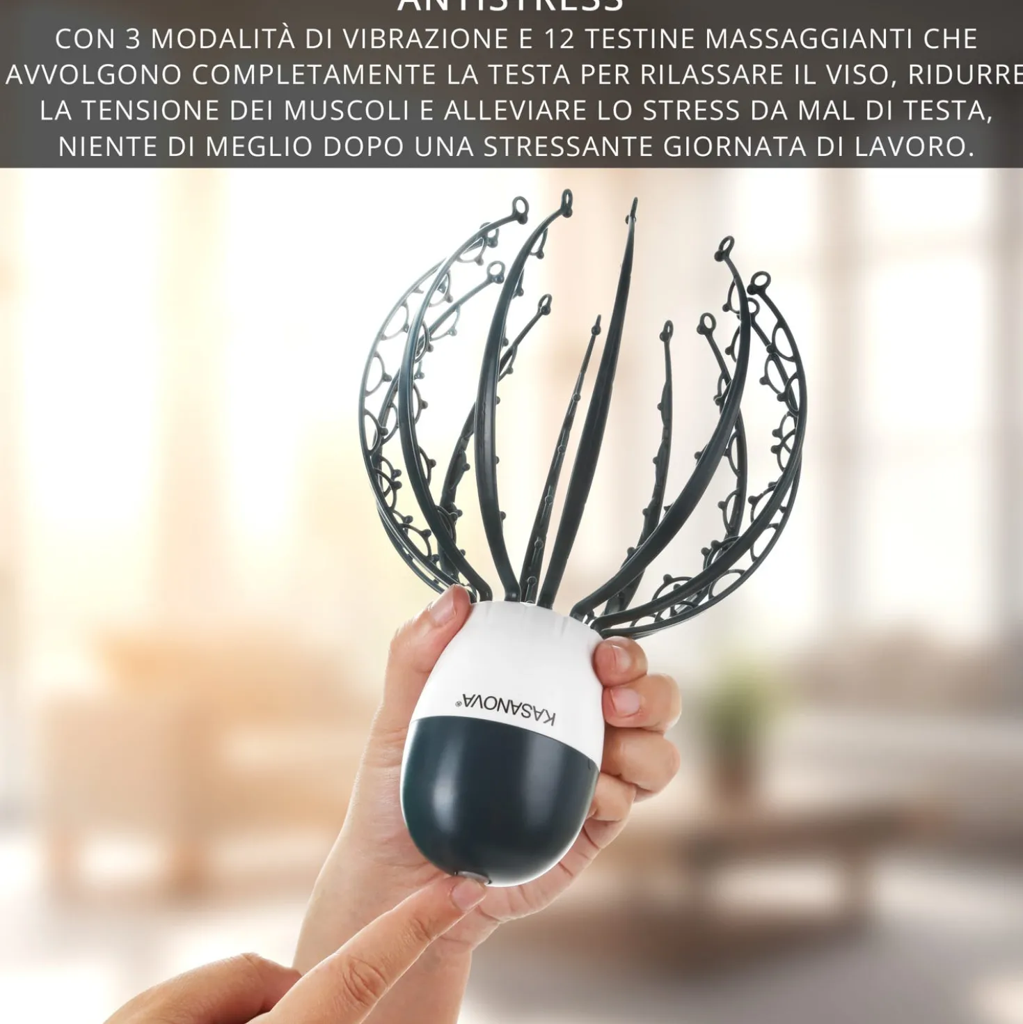 Massaggiatore testa ragno ricaricabile