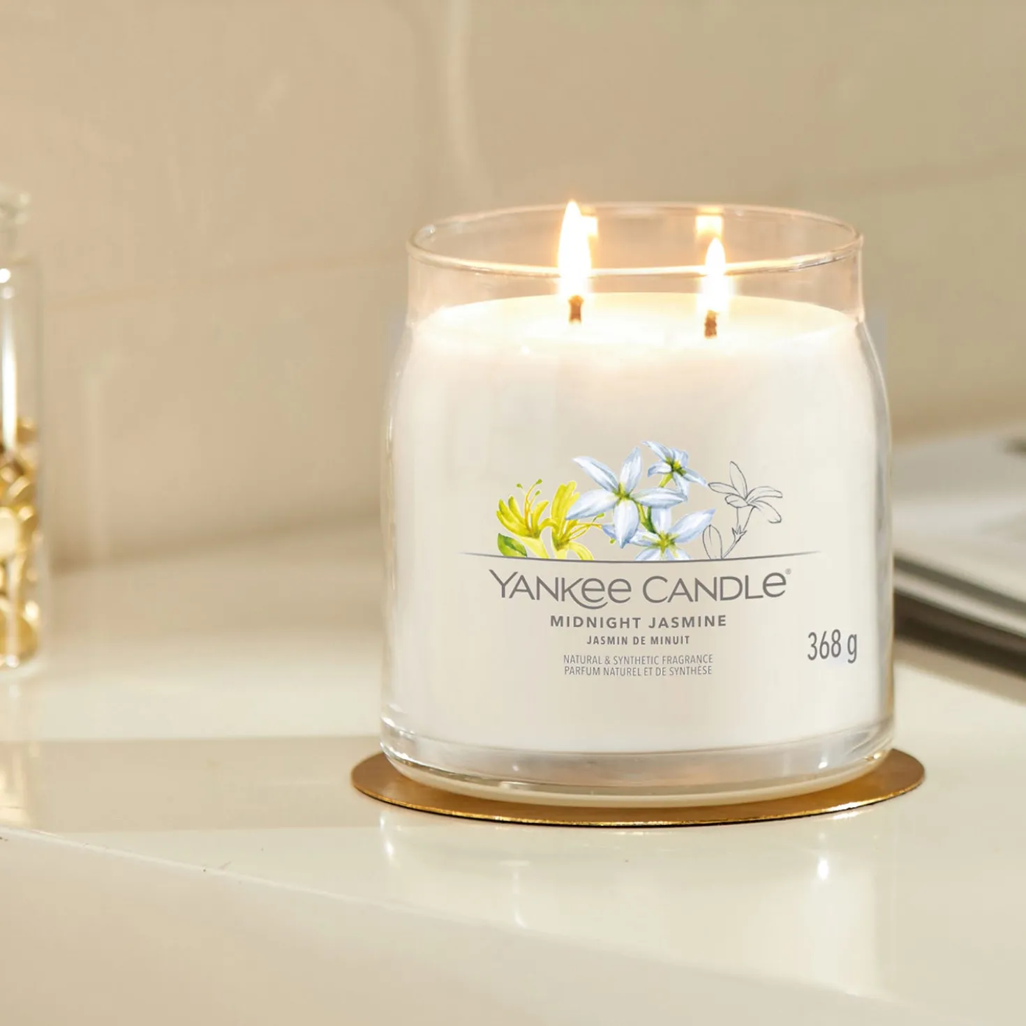 Midnight Jasmine, candela in giara media Yankee Candle