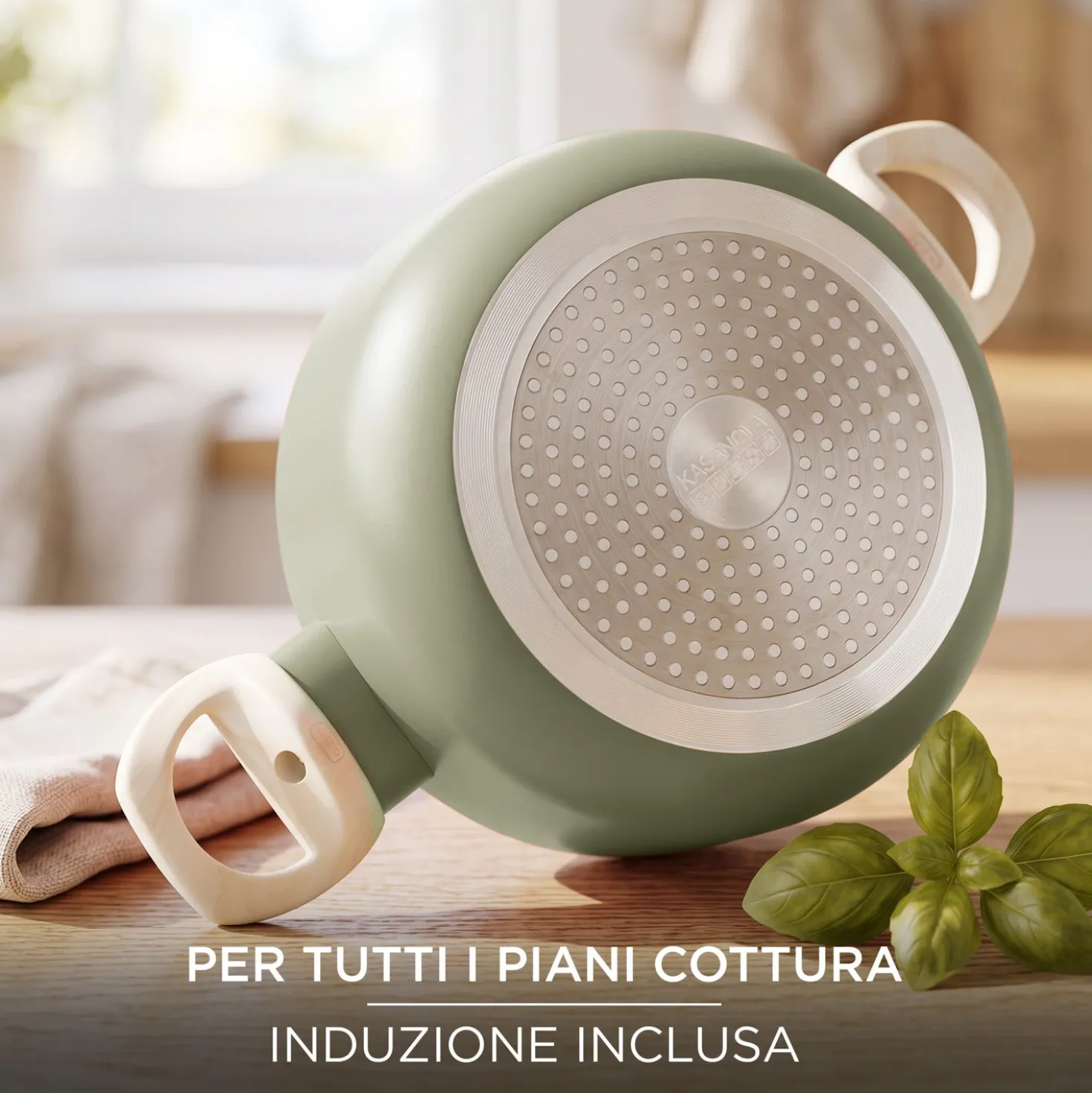 Mini casseruola 14 cm avocado Cooking Therapy con coperchio