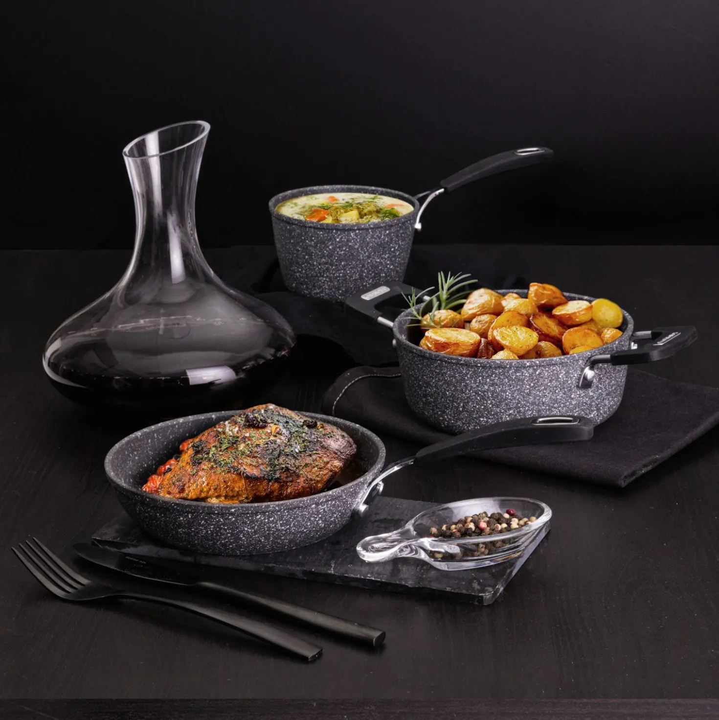 Mini padella 1 manico 14 cm Petra Dark