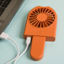 Miniventilatore ghiacciolo arancione ricaricabile