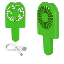 Miniventilatore ghiacciolo verde ricaricabile
