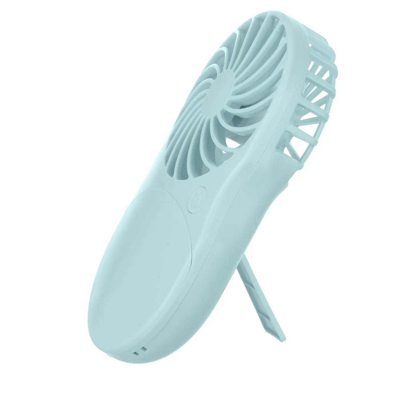 Miniventilatore tascabile con specchio led azzurro