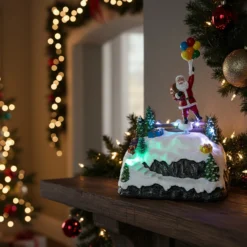 Mini villaggio palloncini Babbo Natale con luci