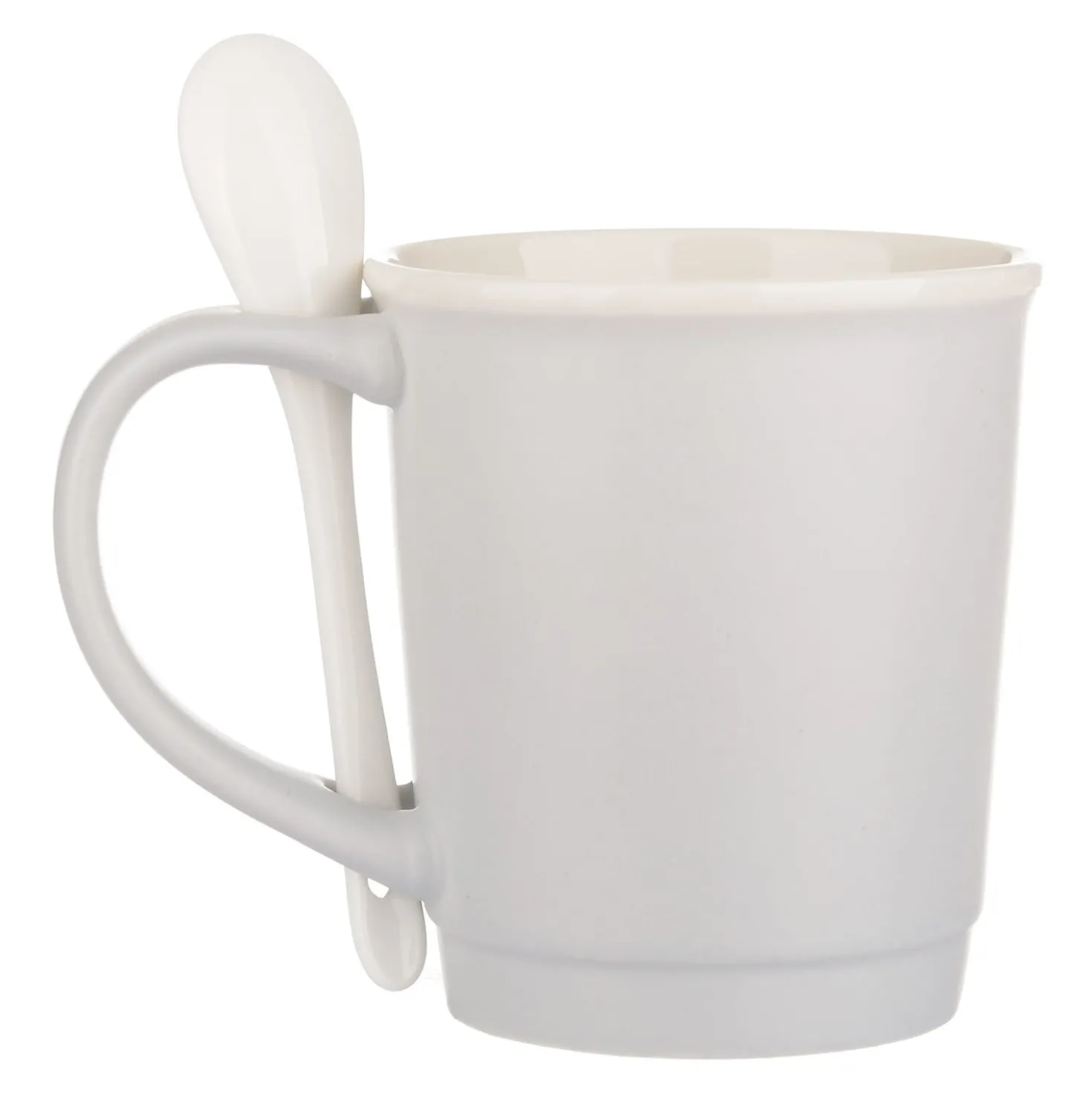 Mug caffè grigia 400 ml con cucchiaino