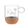 Mug King in vetro borosilicato e base in sughero, 270 ml