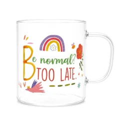Mug lettera B vetro borosilicato 440 ml Borostories