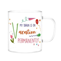 Mug lettera V vetro borosilicato 440 ml Borostories