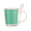 Mug verde 400 ml con cucchiaino