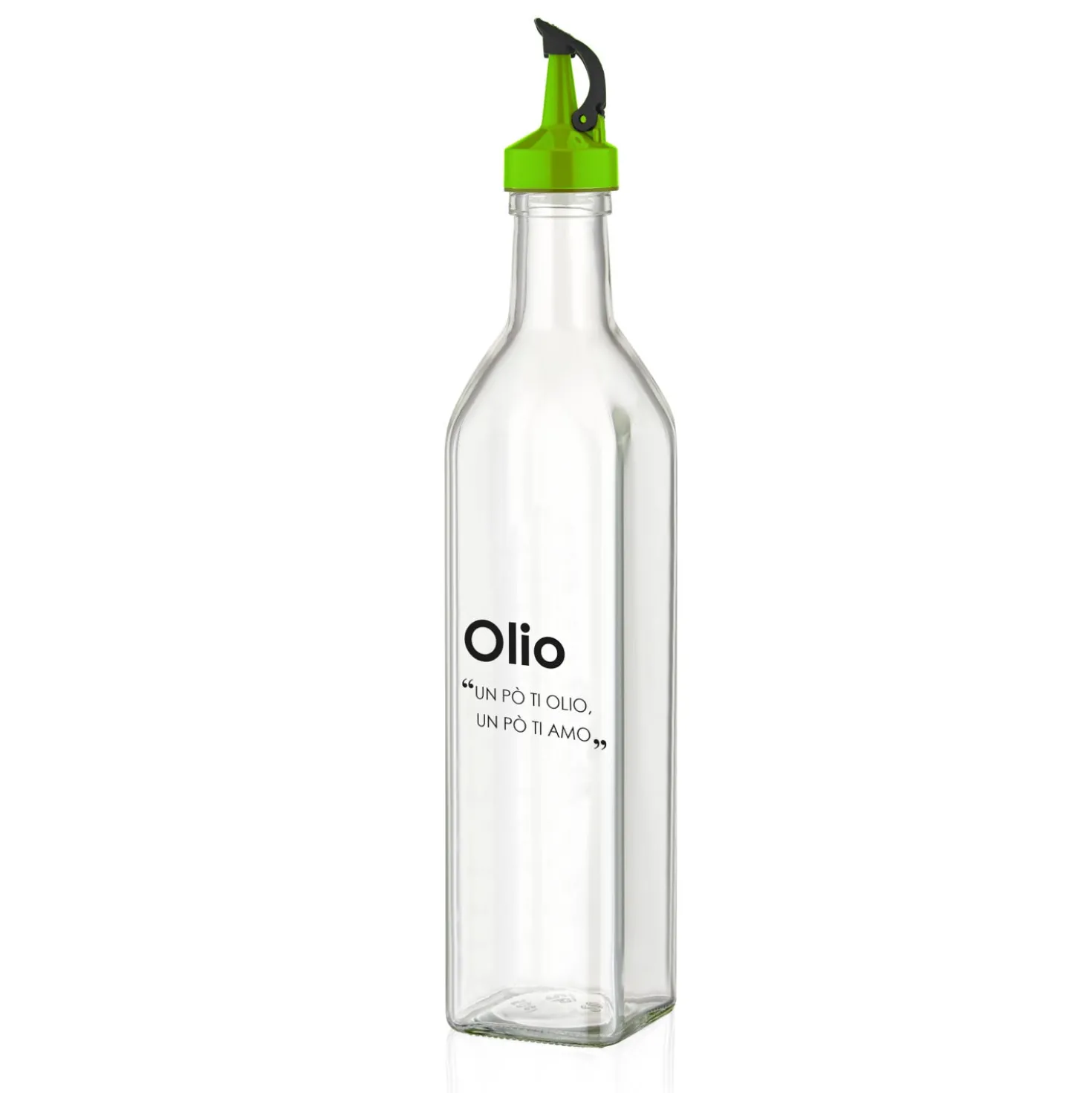 Oliera in vetro beccuccio 500 ml con scritta