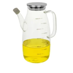 Oliera 1 L in vetro borosilicato e tappo in acciaio inox