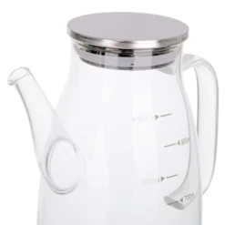 Oliera 1 L in vetro borosilicato e tappo in acciaio inox
