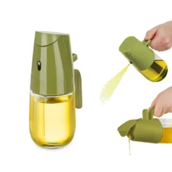 Oliera spray e versa vetro 300 ml tappo verde