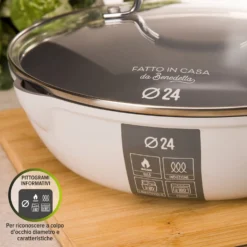 Padella alta induzione 24 cm con coperchio Fatto in casa da Benedetta