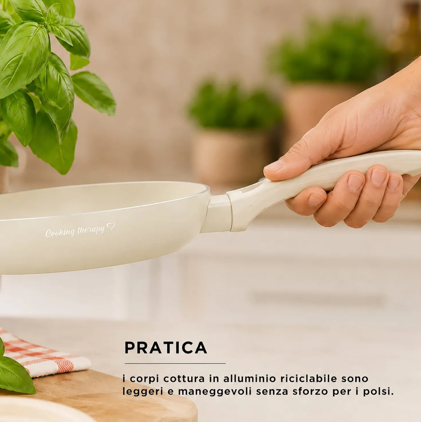 Padella 18 cm sabbia Cooking Therapy