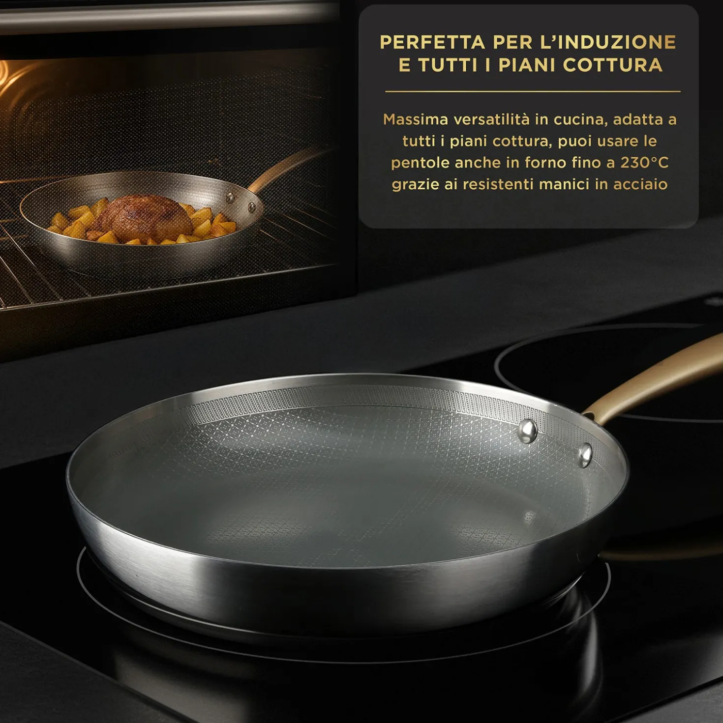 Padella 22 cm triplo strato Tri Ply - Gold