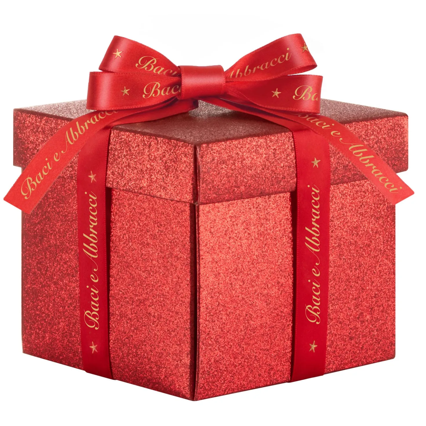 Pallina di Natale con scritta Baci e Abbracci 10 cm