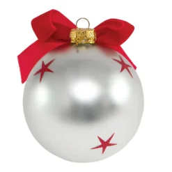 Pallina di Natale con scritta Baci e Abbracci 10 cm