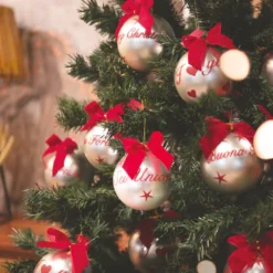 Pallina di Natale con scritta #bellastoria 10 cm